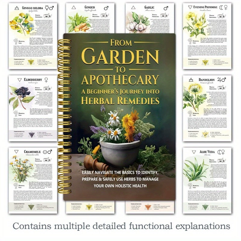 Herbal Gardens Wellness - 自然とハーブによる毎日の健康維持のための本、初心者向けの庭から薬屋までのハーブ療法の旅