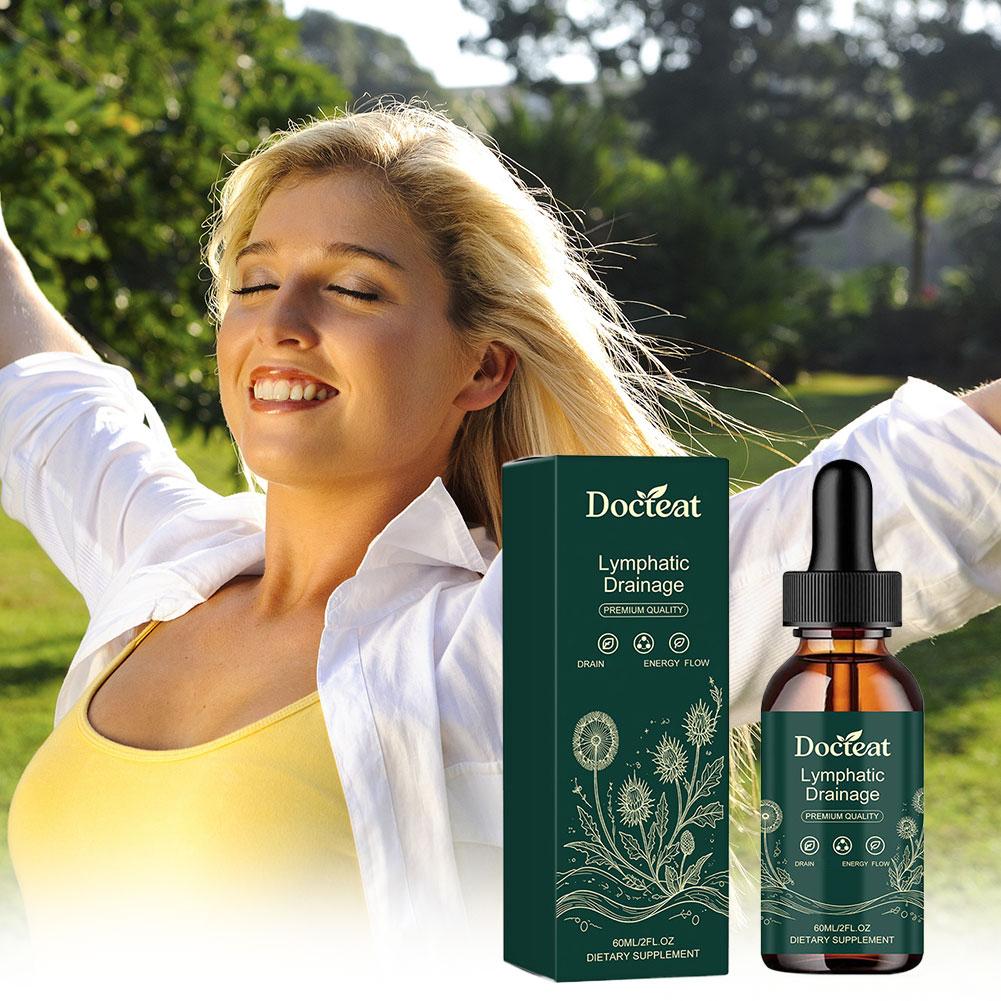 Herbal Wellness - 60ml ドクティート リンパドレナージュハーバルドロップス、速吸収呼吸器系肺洗浄チンキ剤、毎日の健康サポートサプリメント