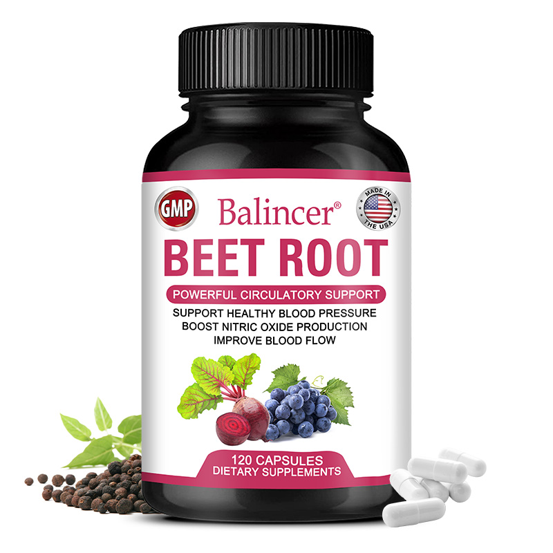 Valerian Root Capsule - 有機ビートルートカプセル、血行を改善し、心臓と血管の健康をサポート、コレステロール値を整え、抗酸化作用があります。