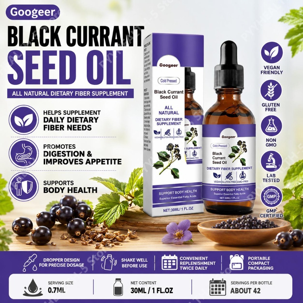 Wellness Herbal Medicine - ブラックカラントシードオイルドロップス 30ml エッセンシャル脂肪酸サポート ハーブ液体サプリメント デイリーウェルネス ポータブルボトル