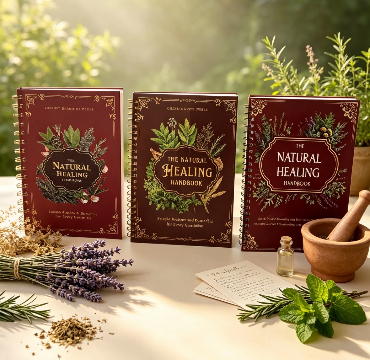 Herbal Wellness Recipes - 自然治癒ハンドブック 3 つのバージョン ハーブ自然療法ガイドブック ホリスティックウェルネス ホームトリートメントレシピブック