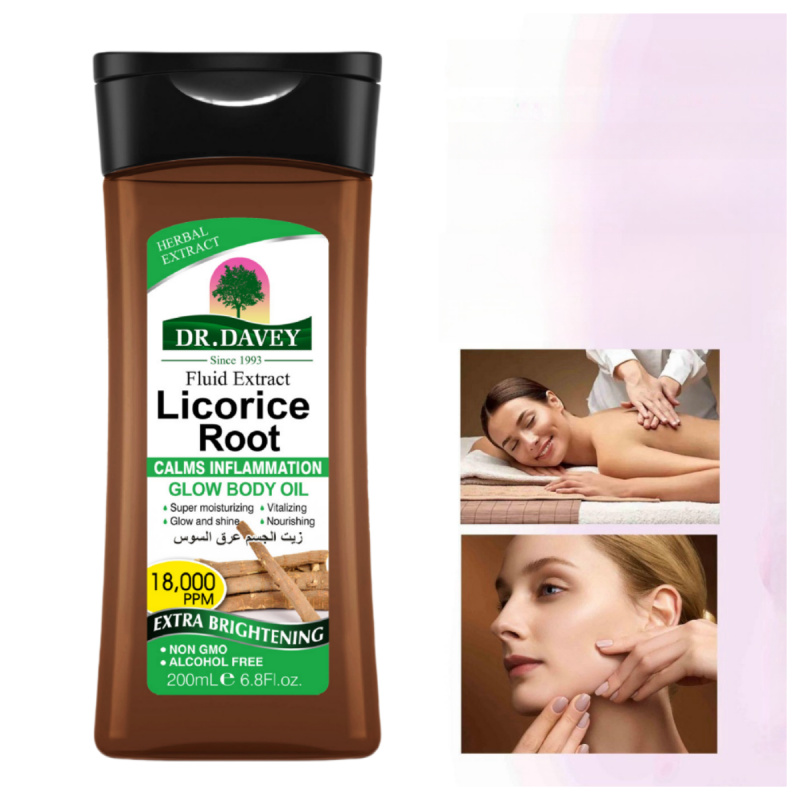 Licorice Root Sticks - 200ml甘草ボディオイル甘草根グローボディオイルボディスキンケアオイル保湿エッセンシャルオイルボディオイル全身エッセンシャルオイル