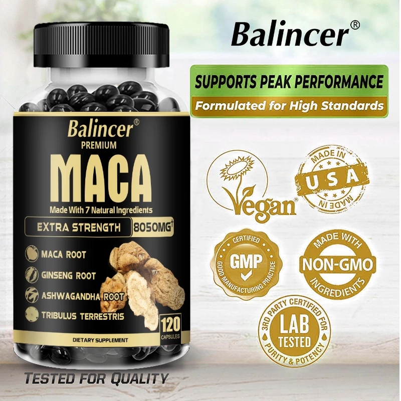 20倍濃縮天然エキス ブラック+レッド+イエロー マカ根、高 - Valerian Root Capsule のレビューと価格