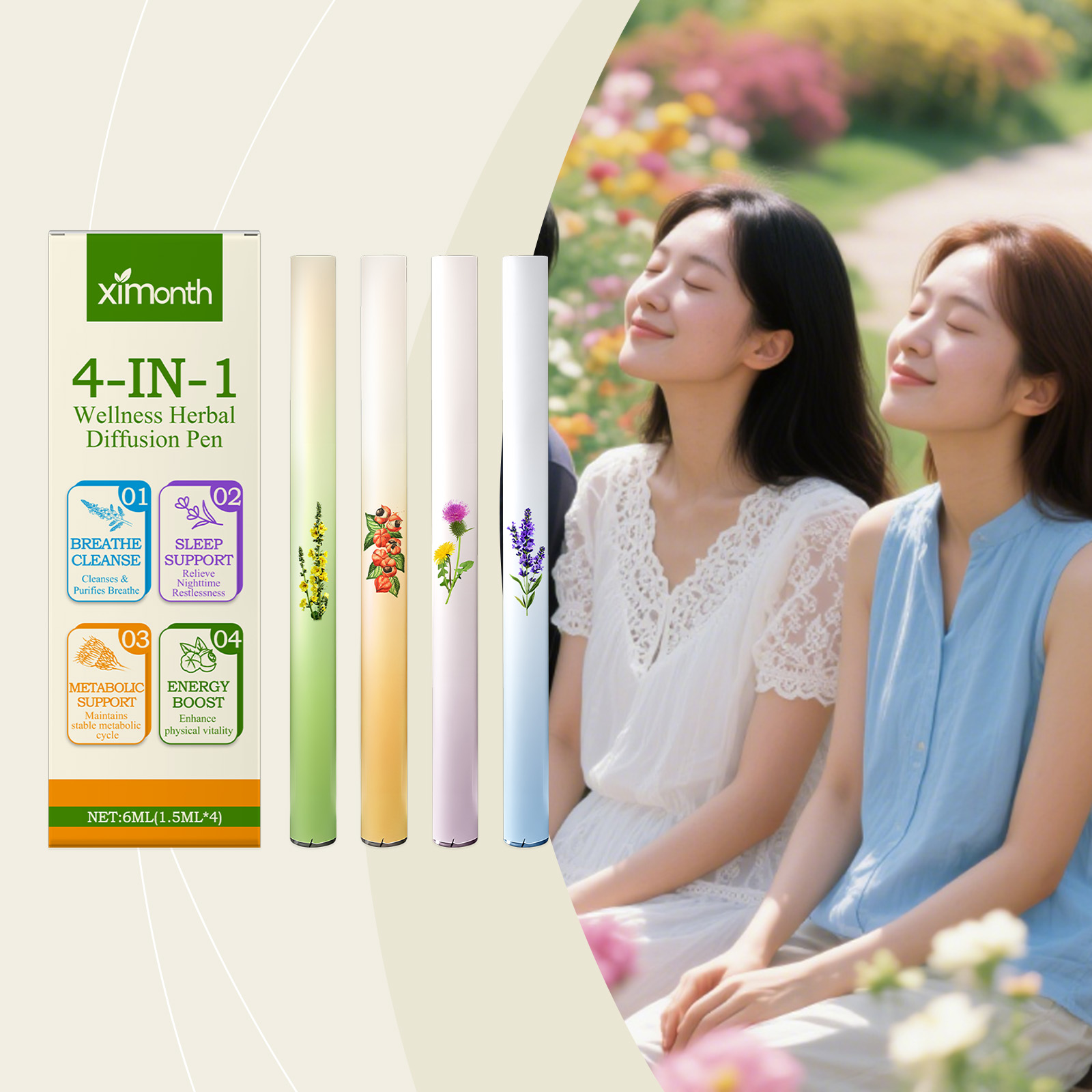 4 in 1 ハーブエナジーコンボスティック 自然な健康サポ - Herbal Wellness のレビューと価格