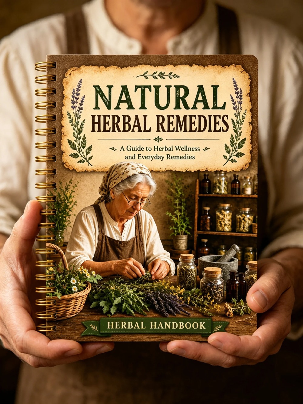 天然ハーブ療法のヴィンテージデザインA5ノート、ハーブレシピ - Herbal Wellness Recipes のレビューと価格