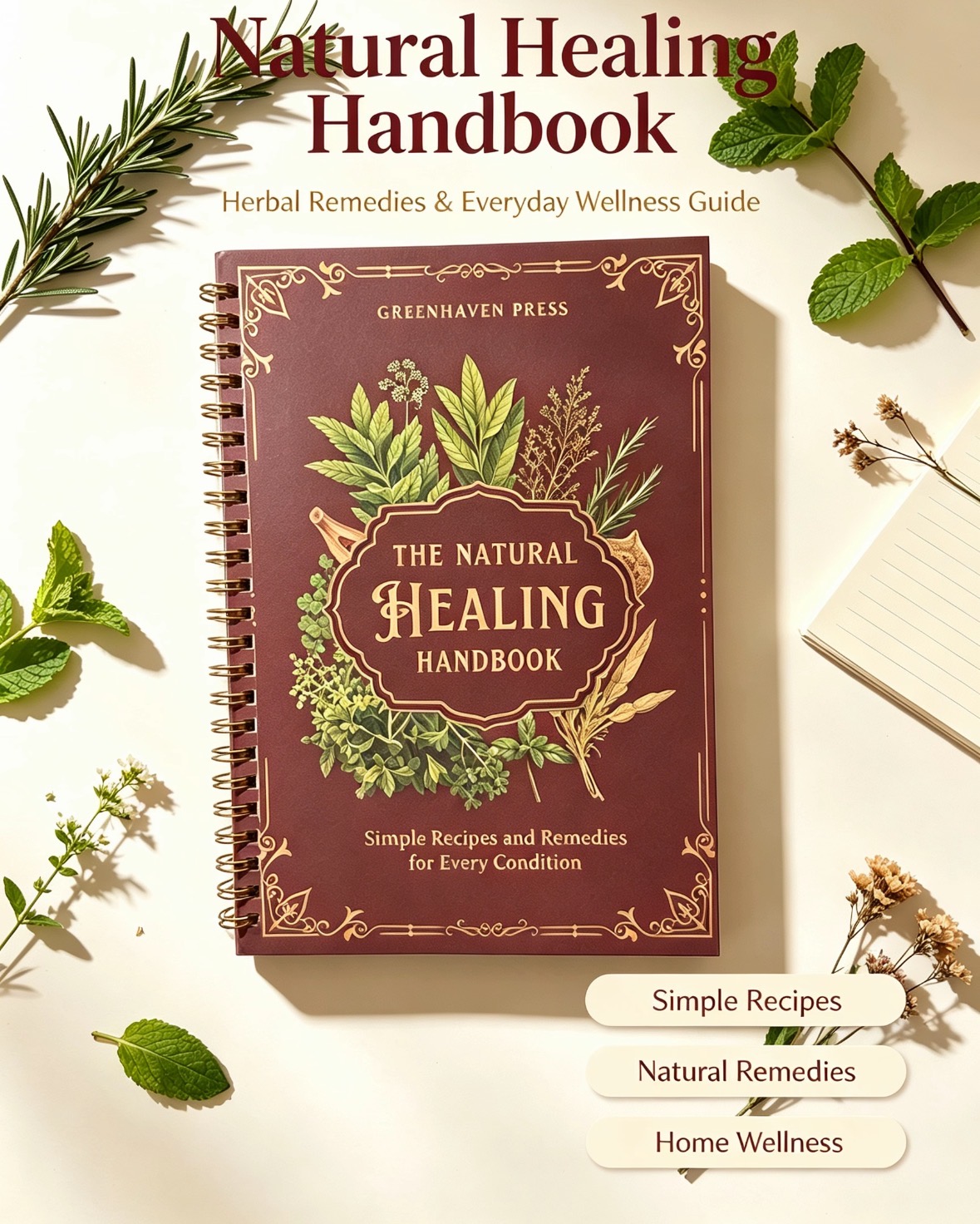 自然治癒ハンドブック 天然ハーブ療法ガイドブック 家庭用健康 - Herbal Wellness Recipes のレビューと価格