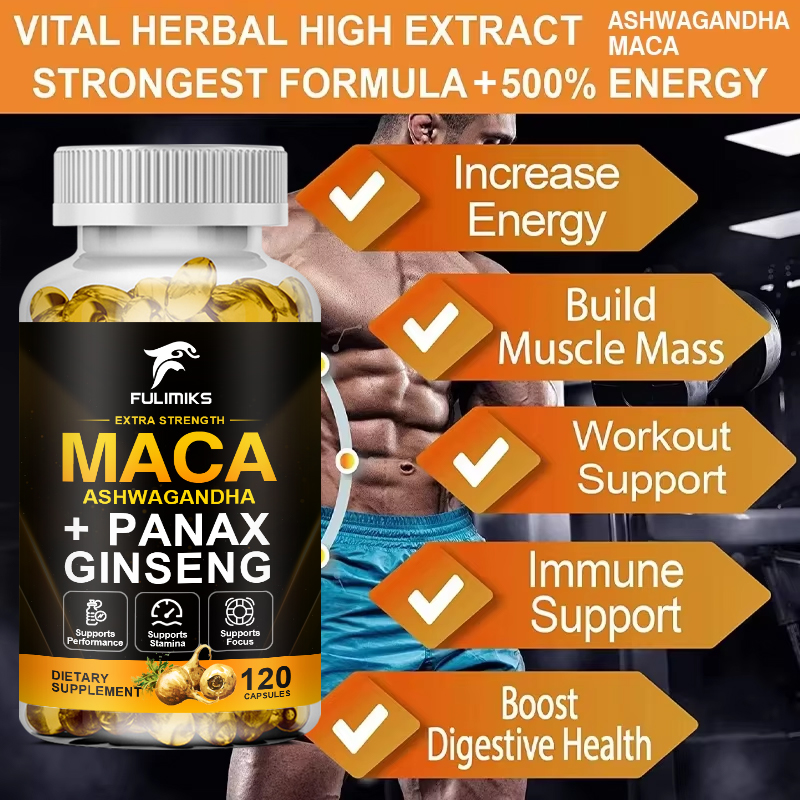 FULIMIKSプレミアムマカ根カプセル、赤黒黄マカ、高麗人 - Valerian Root Capsule のレビューと価格
