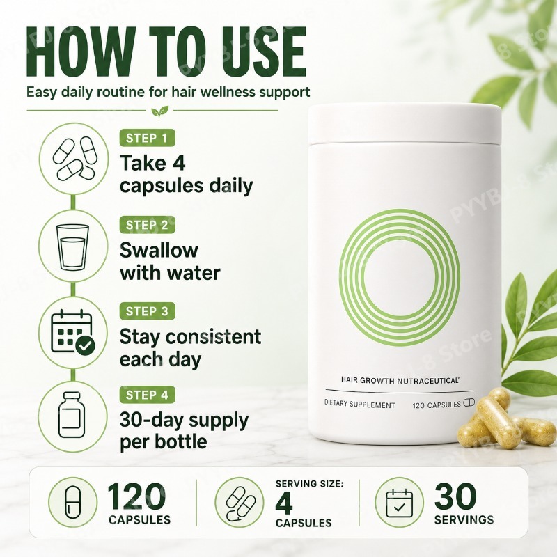 120カプセル入り女性用ヘアウェルネスカプセル。ビオチン、ビ - Herbal Wellness For You のレビューと価格
