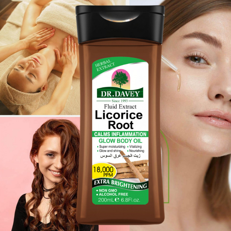 200ml甘草ボディオイル甘草根グローボディオイルボディスキ - Licorice Root Sticks のレビューと価格