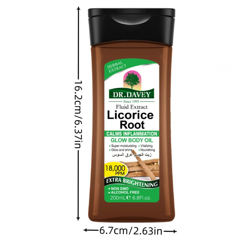 200ml甘草ボディオイル甘草根グローボディオイルボディスキ - Licorice Root Sticks のレビューと価格