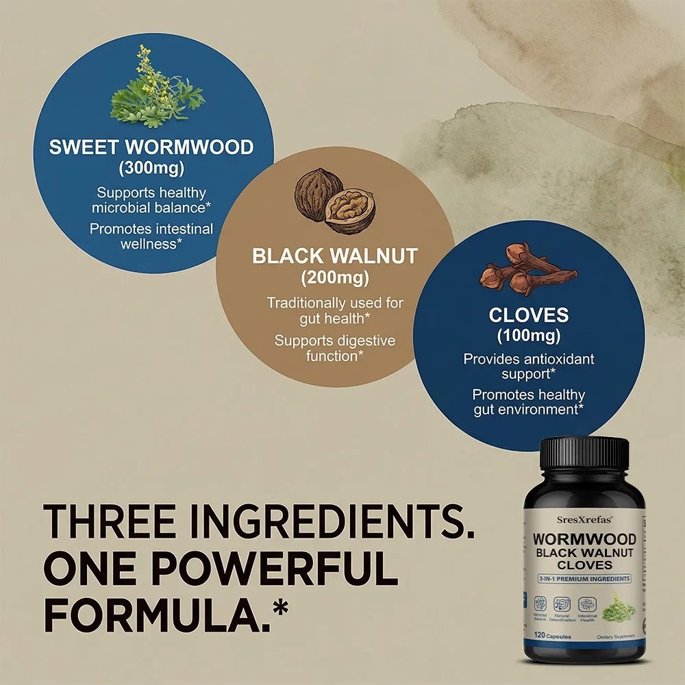 よもぎ、黒クルミ、クローブ - 腸内洗浄、デトックス、便秘緩 - Herbal Wellness Water のレビューと価格
